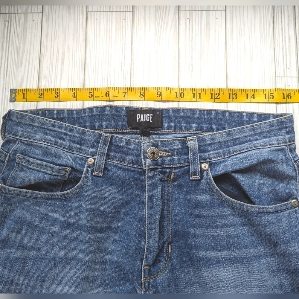PAIGE Federal Slim Straight Jeans in Birch Blue Denim Men's Size 30 x 28
